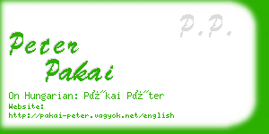 peter pakai business card